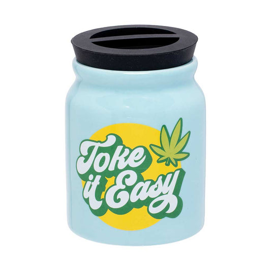 LARGE CERAMIC STASH JAR - TOKE IT EASY